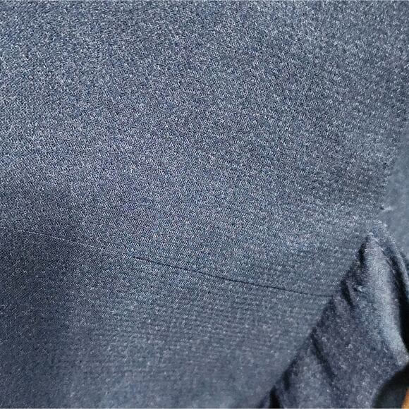 Lulus Navy Blue Wrap Blouse with Buckle Detail Women’s Size Medium - Picture 8 of 8